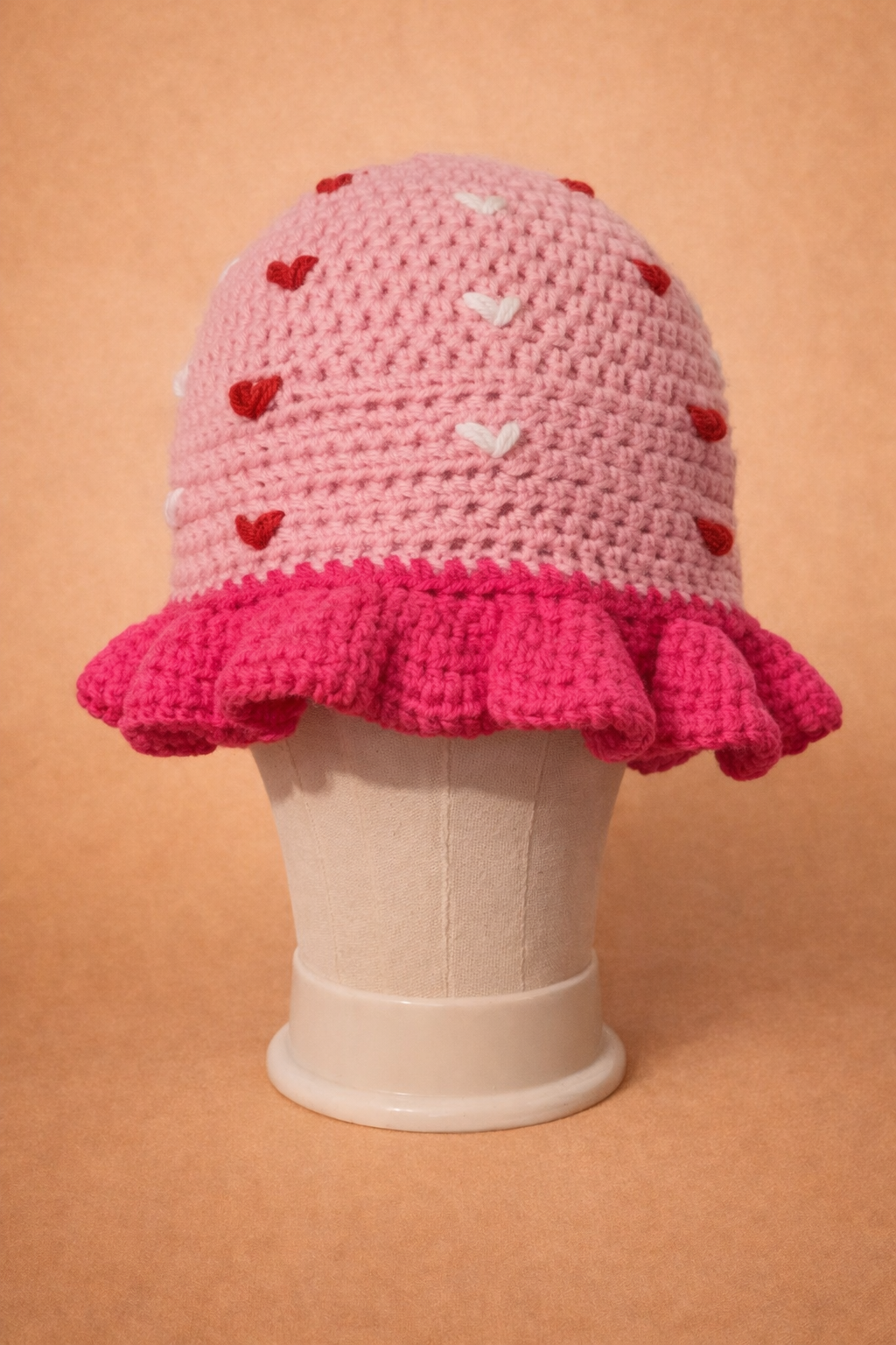 Sweet Heart Ruffle Hat