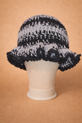 Noir Wave Ruffle Hat