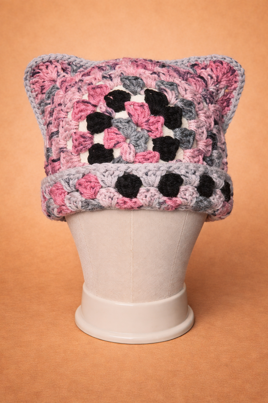 Smokey Rose Cat Beanie